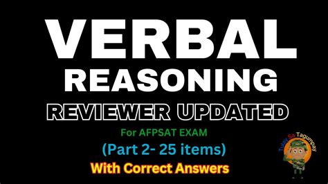 apfsat|AFPSAT REVIEWER 2024: VERBAL REASONING, .